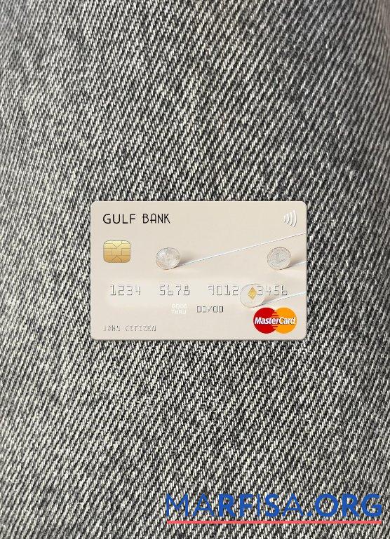 Realistic Algeria Gulf Bank mastercard photolook front example